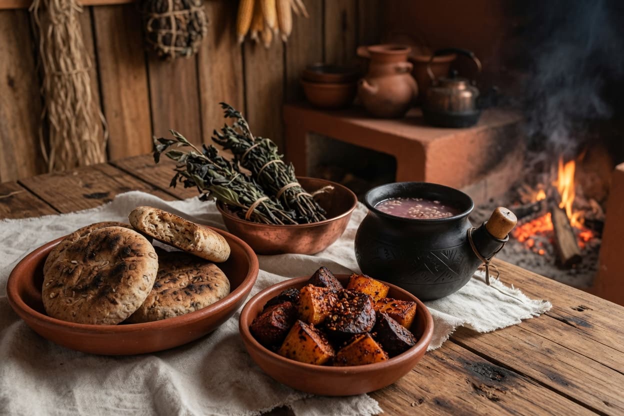 Cocina mapuche de fogón